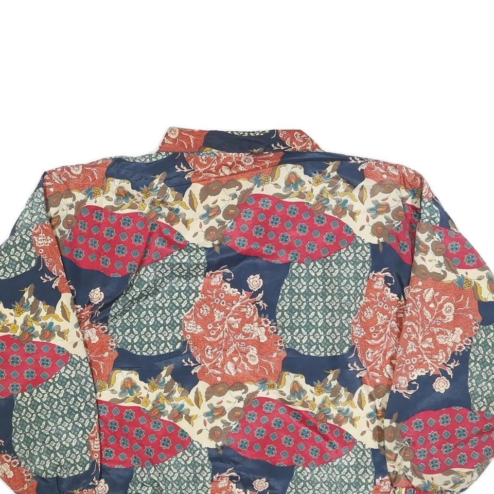 IMAGE Womens Multicoloured Patchwork Print Bomber Jacket XL Polyester Zip - Image 4 of 4