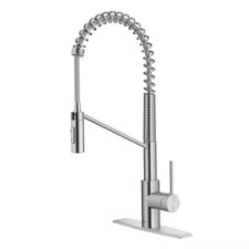 Oletto Single-Handle Pull-Down Sprayer Kitchen Faucet in All-Brite Spot-Free Sta