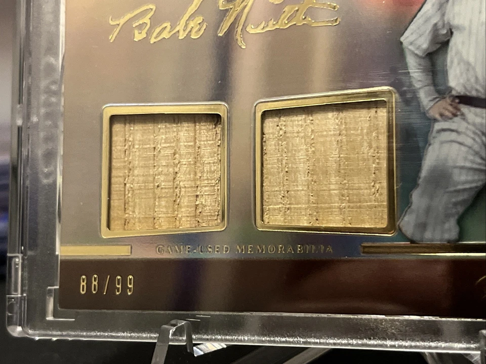 /99 BABE RUTH 2011 TOPPS TRIBUTE #TDR-BR TRIBUTE DUAL RELIC! GAME USED! YANKEES! - Image 2 of 4