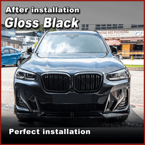 Glanz Schwarz Frontlippe Spoilerschwert Frontspoiler Für BMW G01 X3 G04 X4 LCI - Bild 2 von 11