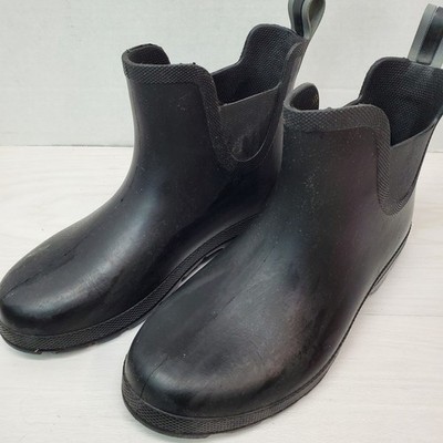 Totes Every Wear Black Rain Booties Wonens Size 8 M EUC Fast Shipping