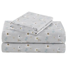 Comfort Spaces 100 Cotton Sheet Set Breathable, Lightweight, Soft with 14 Ela...