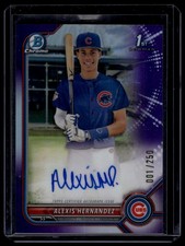 2022 Bowman Chrome #CPA-AH Alexis Hernandez Autographs Purple Refractor #/250