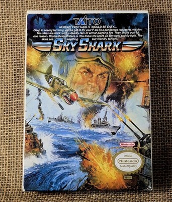 Sky Shark (Nintendo Entertainment System, 1988) NES Original Box Taito Working!!