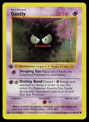 Gastly 50/102 1st Edition Shadowless Base Set Common