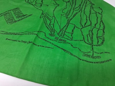 Vtg 1978 Vail Colorado Map Bandana Handkerchief Twos A Company Design Guide 22 