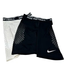 Nike Softball Sliding Shorts Women Lot 2 Small Black White AV6633 Compression
