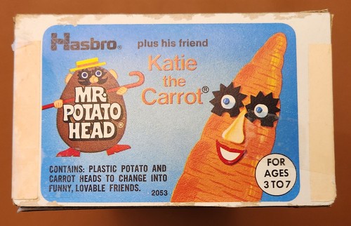 1970 Hasbro Mr. Potato Head And His Friend Katie The Carrot w/ Box - Afbeelding 9 van 10