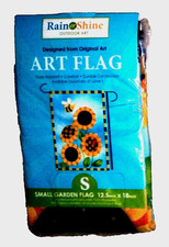 BEE and SUNFLOWERS 12.5" X 18" GARDEN FLAG 11-1350-100 RAIN or SHINE YARD BANNER