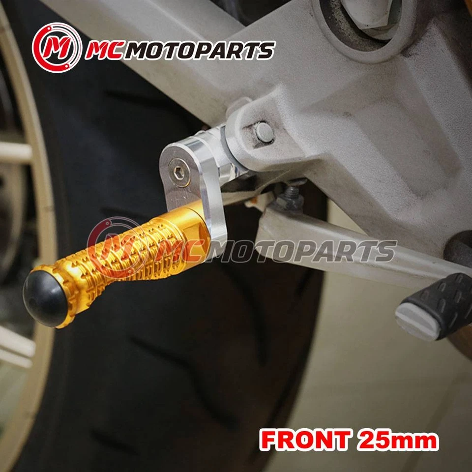 For Triumph Daytona 955i 97-06 05 04 03 MPRO 25mm Extended GOLD Front Foot Pegs Foto 4 de 4