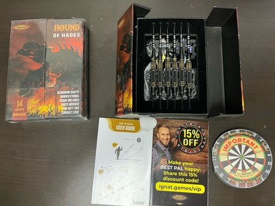 IgnatGames Premium Darts 6 Pack Full Kit 16 Grams Brass