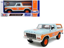 1978 Ford Bronco Light Blue and Orange "Gulf Oil" "Gulf Die-Cast Collection" 1/2