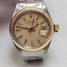 W/Papers 1975 Rolex Ladies Date 26 mm Two Tone Oyster Champagne Watch 6917 5