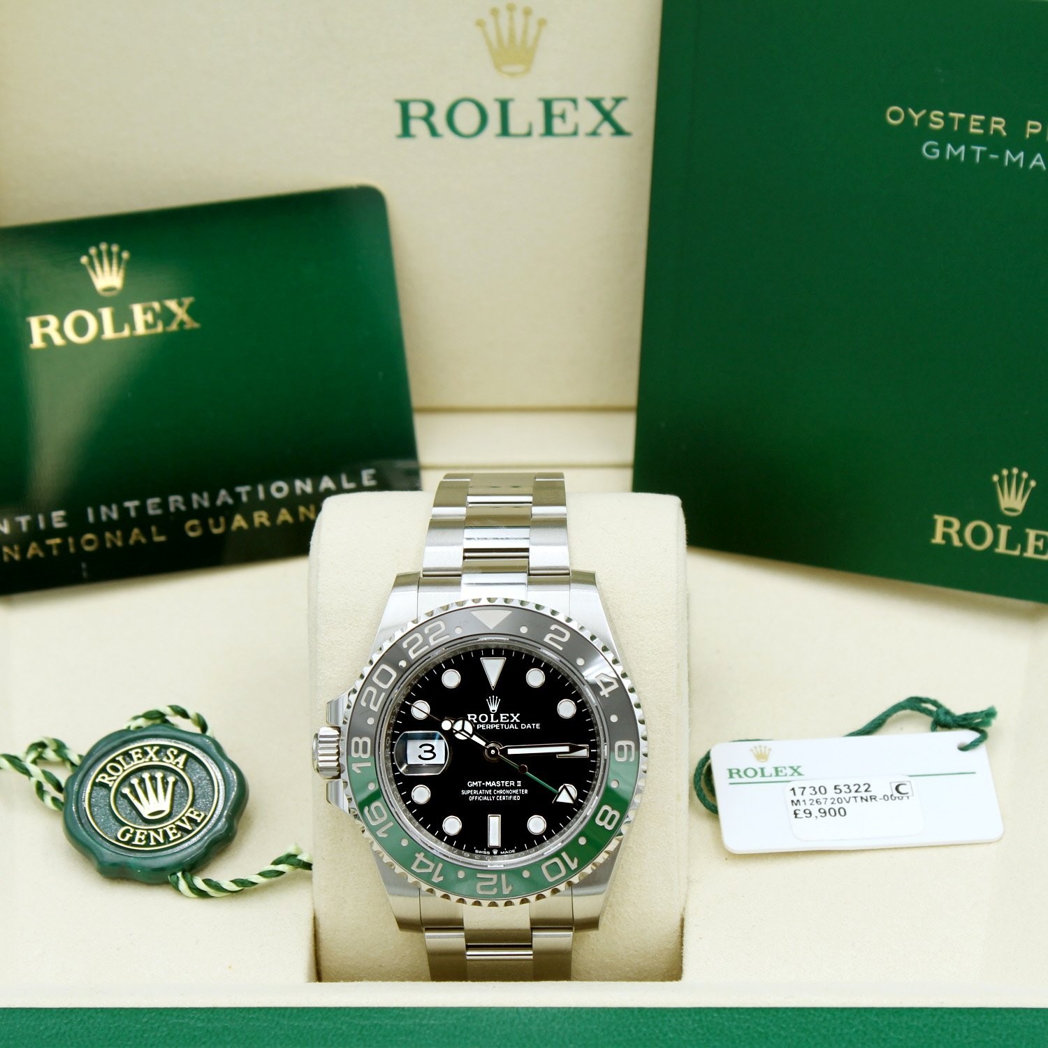 Rolex GMT Master II Sprite 126720VTNR 40 mm Black Dial Oyster 2025 Box & Papers