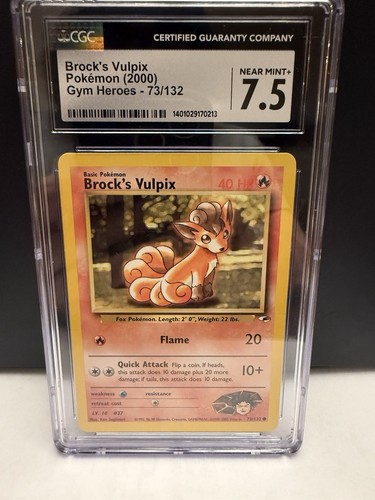 Brock's Vulpix (Unlimited) graded CGC 7.5 for sale on eBay