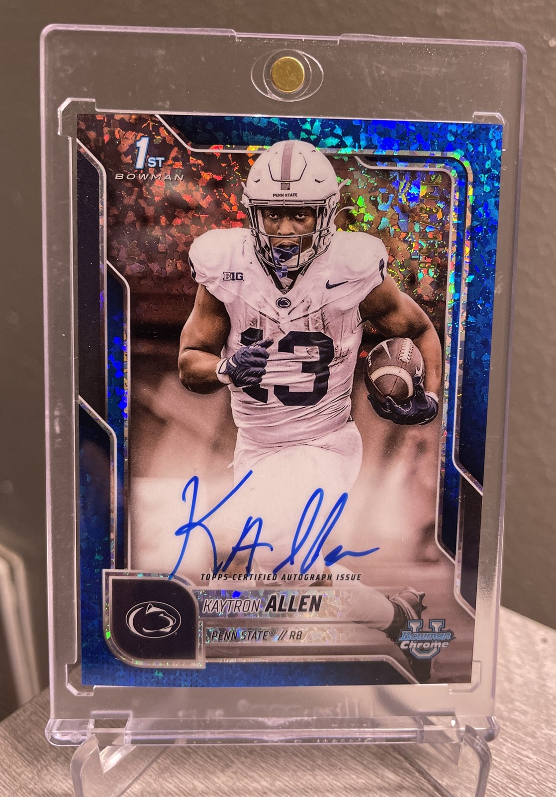 2025 Bowman Chrome University Kaytron Allen 1st Bowman Auto Blue Diamonds /150