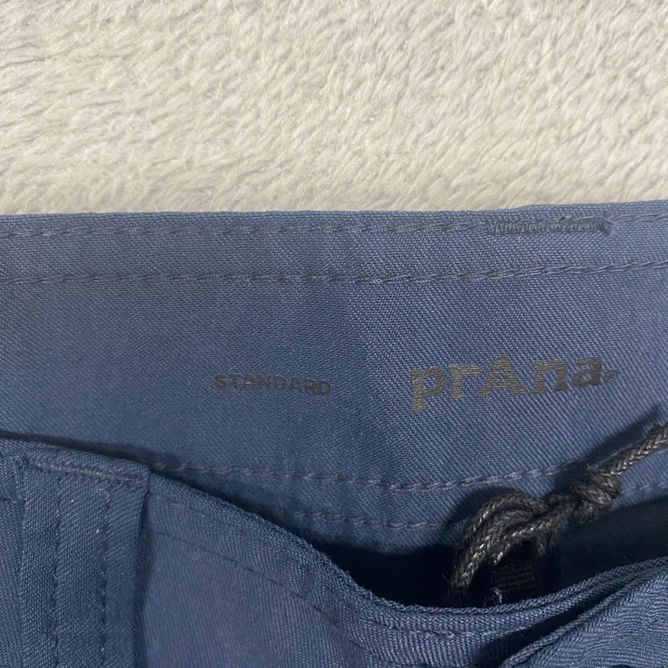 Prana Mens Shorts 32 Blue Stretch Zion Pocket Standard Fit Stormy Night - Image 3 of 4