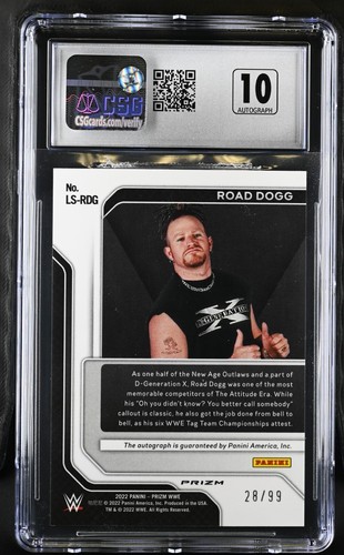 Road Dogg 2022 Prizm WWE Legendary Signatures Red #LS-RDG- /99 - Auto 10/CSG 9.5 - Picture 2 of 2