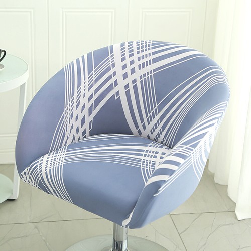 Semi-circular Curve Printed Elastic Chair Cover Bar Low Back Stool Chair Cover - Picture 19 of 31