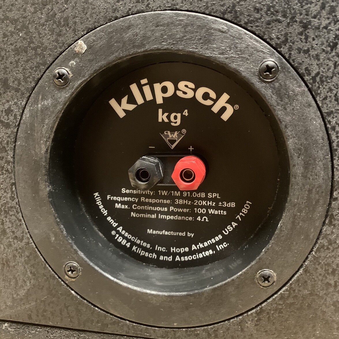 Klipsch KG4 Speakers Pair L&R MATCHING SERIAL NUMBERS & EVERYTHING ...