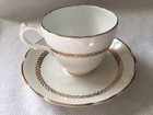 Regency White & Gold Bone China Teacup & Saucer England — photo 1