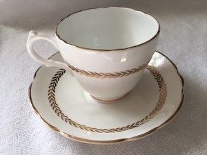 Regency White & Gold Bone China Teacup & Saucer England