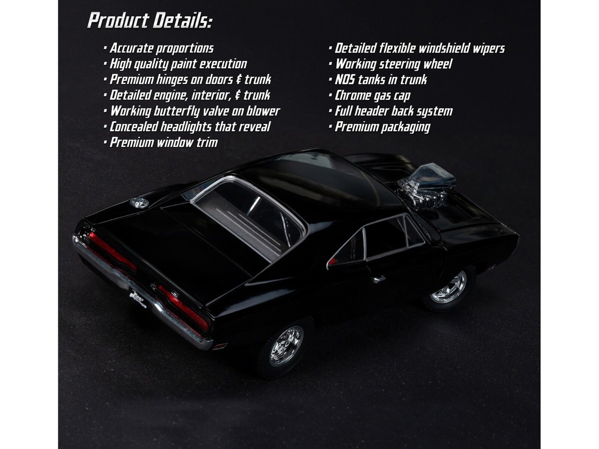 DOM'S DODGE CHARGER R/T BLACK 