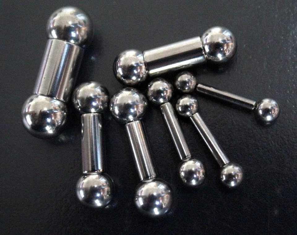 00g-12g Heavy Gauge Straight Barbell Earing Big Piercing Prince Albert Nipple PA - image 2 of 4