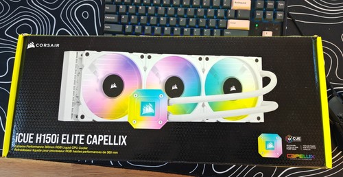 White iCUE H150i ELITE CAPELLIX Liquid CPU Cooler