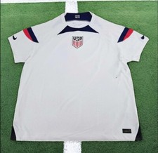 Nike Vapor Match USA 22/23 Home Soccer Jersey  Mens XXL 2XL Active Top White NEW