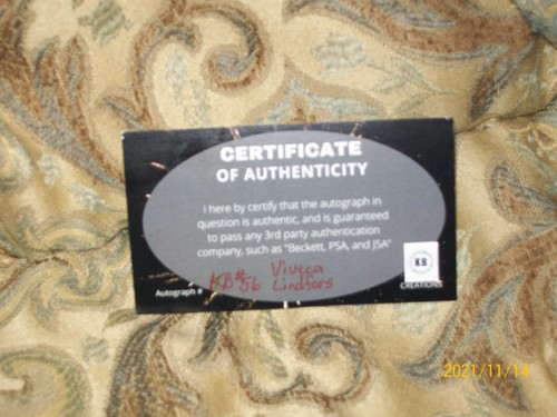 VIVECA LINDFORS CREEPSHOW SIGNED AUTOGRAPHED INDEX CARD "BECKETT GRADED" #KB56 - Picture 3 of 3