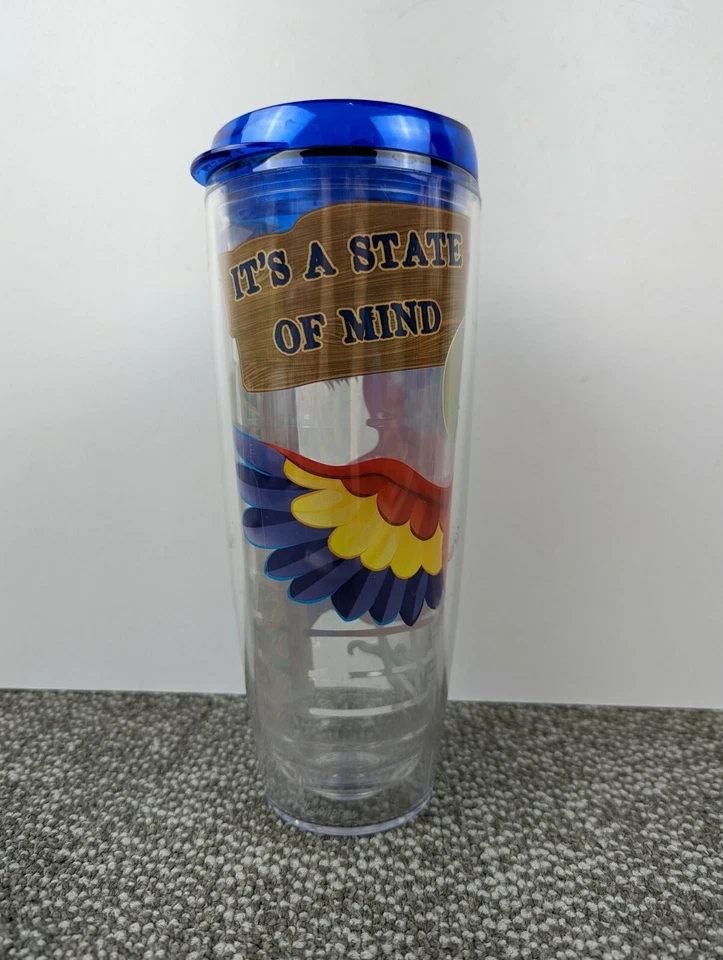 Margaritaville Travel Cup Blue Lid Its A State Of Mind 26oz Jimmy Buffet Parrot - Изображение 4 из 4