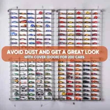 1/64 Hot Wheels, Matchbox, Diecast Car Display Case with acrylic doorS 2x100Cars