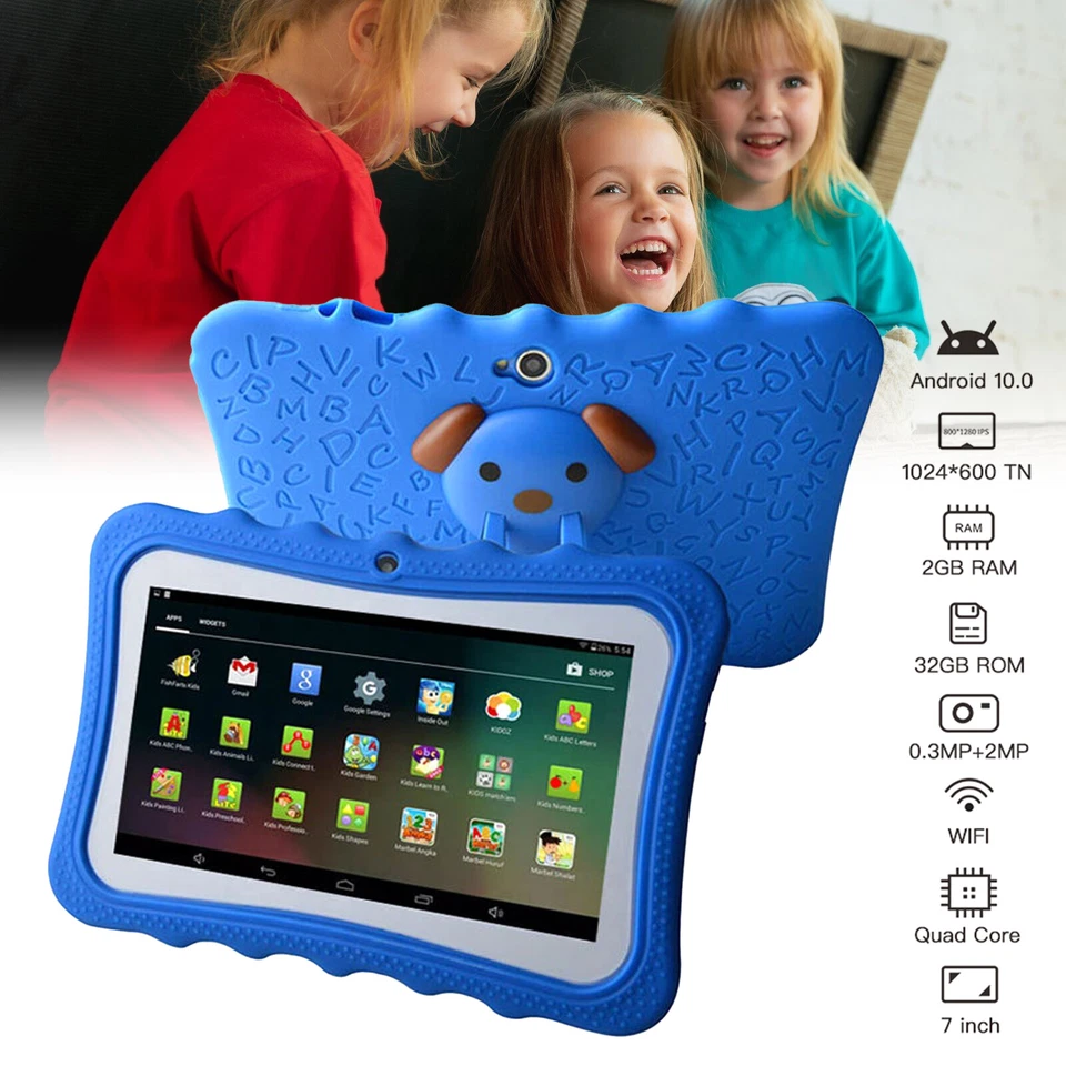 Kids Tablets 7 Inch WiFi Tablets for Children Android 7.0, 32GB Tablet-Kids Gift - Image 3 of 4