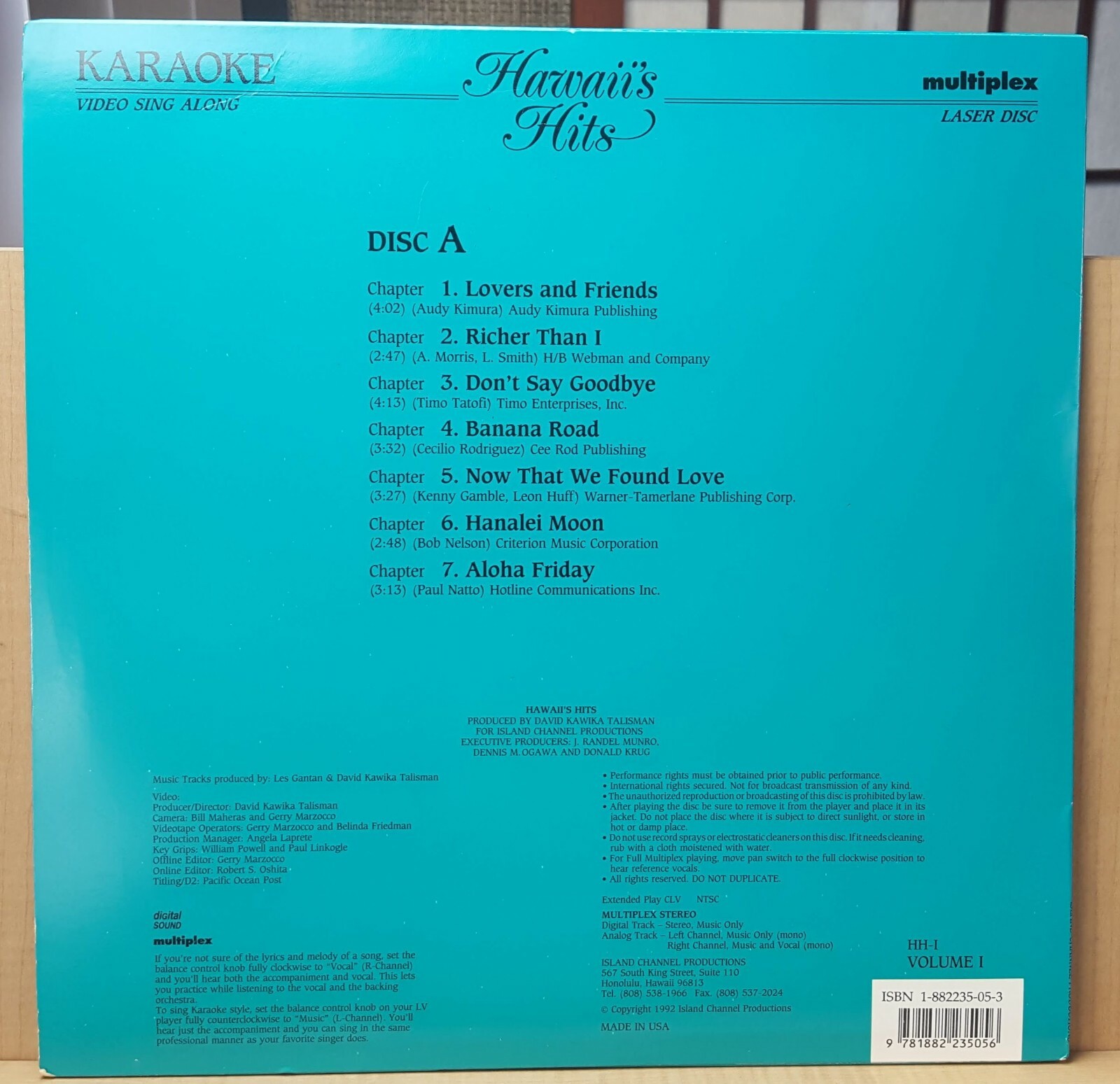 Karaoke Video Sing Along Laserdisc Hawaii Hits Vol 1 Disc A Kapena Andy Kimura For Sale Online Karaoke Video Sing Along Laserdisc Hawaii Hits Vol 1 Disc A Kapena Andy Kimura For Sale Online