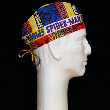 Spiderman in Action Patchwork theme Scrub Hat