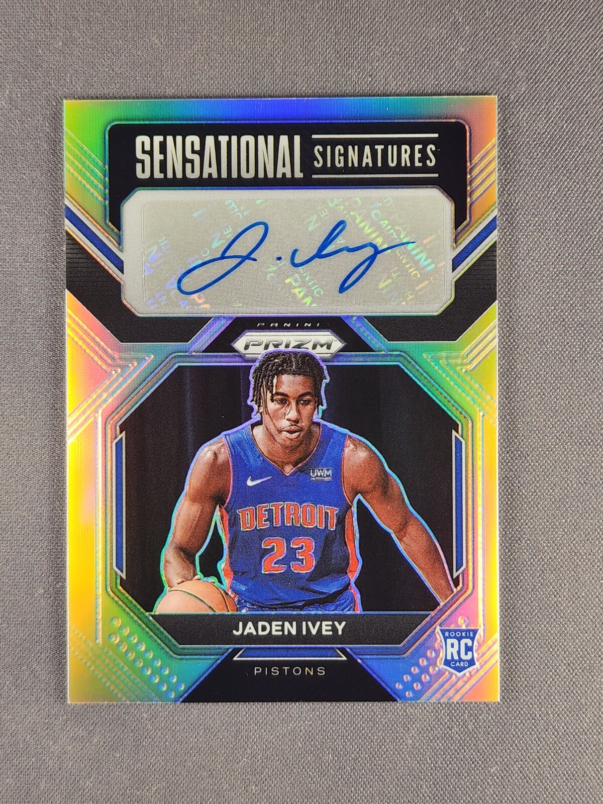 2022-23 Panini Prizm Sensational Signatures #SS-JI Jaden Ivey Silver Rookie Auto