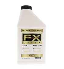 FX Latex - White - 16 oz - Face and Body Paint, Ideal for Halloween, Cosplay