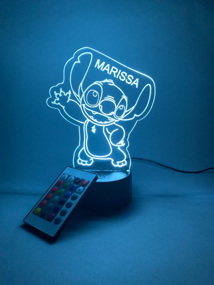 Luz de mesa Stitch Light Up Night, personalizada GRATIS, personajes LED Foto 2 de 4