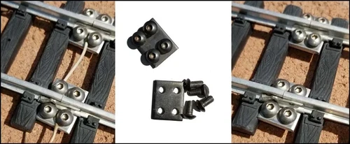 50PC G Scale Stainless Steel Conductor TRACK LOCKS Locking Plate Clips EXCLUSIVE