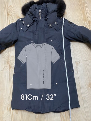 Mens Moose Knuckles Original Stirling Hooded Parka Coat Jacket Black S Black Fur - Picture 19 of 19