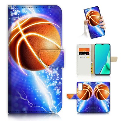 ( For Oppo Reno 8 Pro 5G ) Wallet Flip Case Cover AJ23317 Basketball
