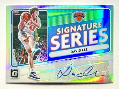 2020-21 Optic David Lee Signature Series Silver Holo Prizm Auto SP