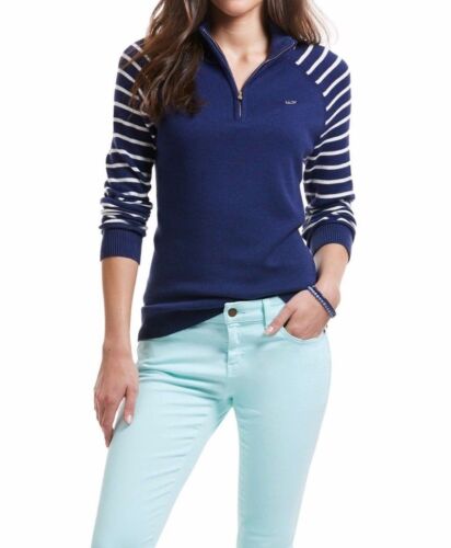 Vineyard Vines Women's 1/4 zip  Sweater Pullover $148.00 in Deep Bay XXS - Picture 1 of 4
