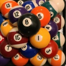 Replacement Vintage Billard Pool Ball 2 1/4" Standard Regulation