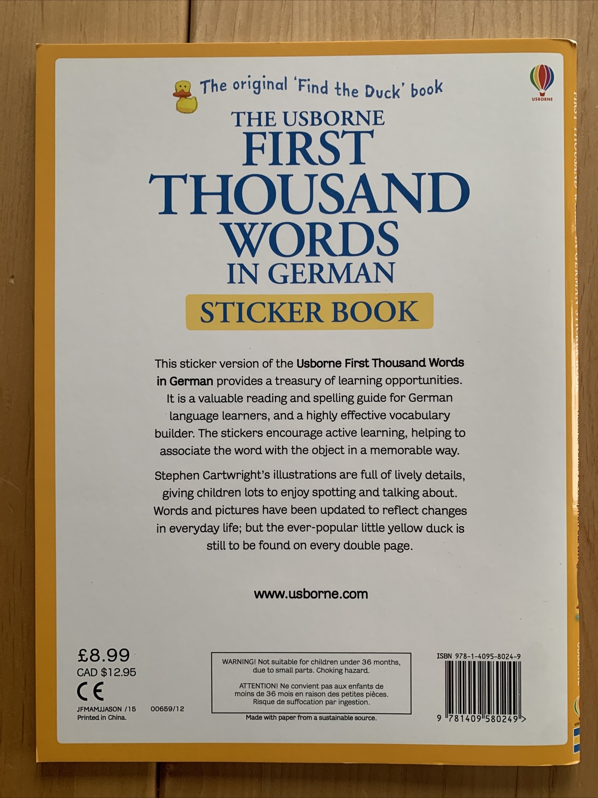 Thumbnail - First Thousand Words In German Sticker Book Von Heather Amery