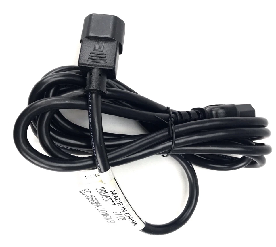 Longwell 39M5377 9 FT IEC C13 - C14G Power Cord 10A Black - Image 2 of 3