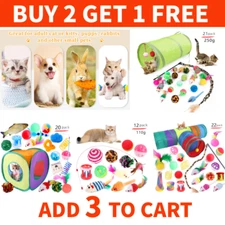 12-22 Pcs Pet Cat Bells Mouse Toys Kitten Interactive Indoor Toys Bulk Ball Toy