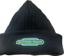 Southern Region Railway Beanie Hat – Embroidered Logo – Blue or Black Train Gift