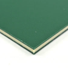 BuyPlastic ColorCore Plastic Sheet  3/4" x 12" x 12" Green-Tan-Green